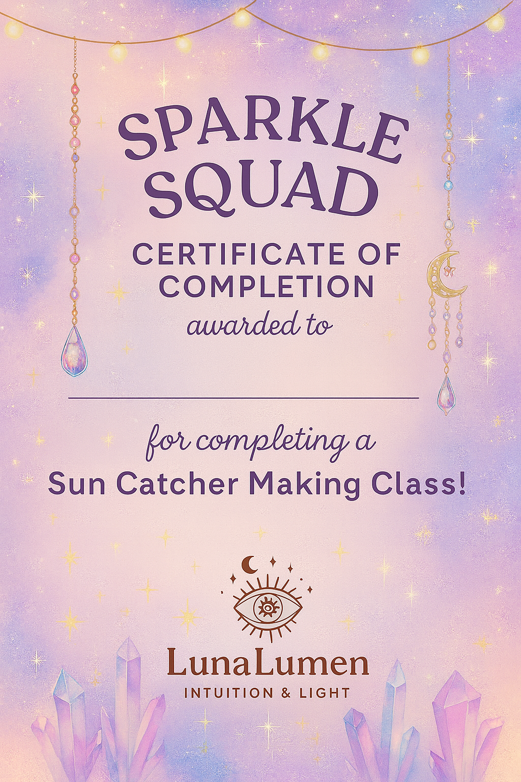 Sparkle Squad Printable’s- Included with Sparkle Squad Birthday Bookings
