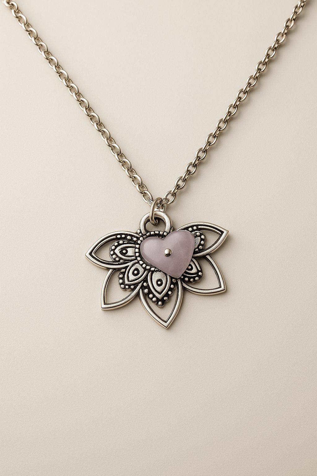 Silver Lotus Necklace – Custom Healing Jewellery by LunaLumen