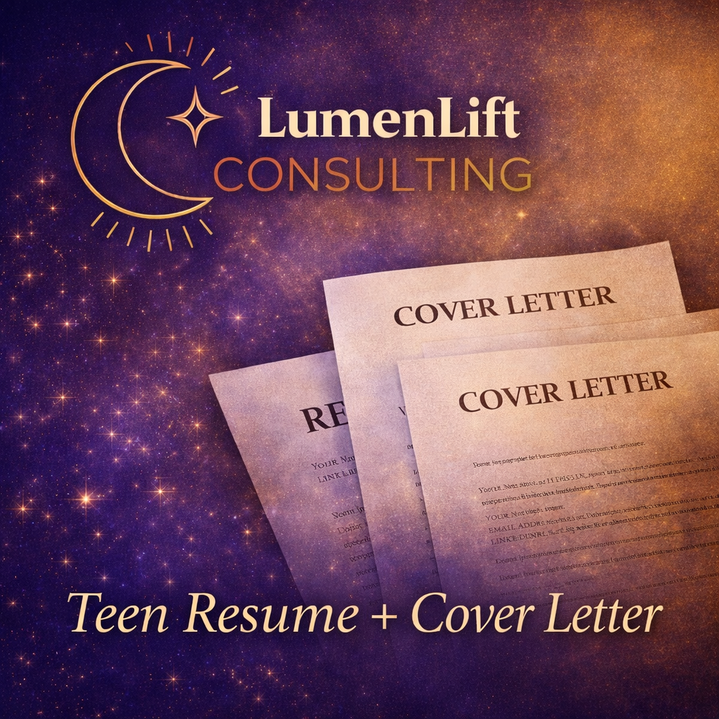 Teen Resume + Cover Letter