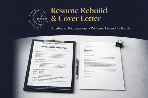 Adult Resume Rebuild + Cover Letter