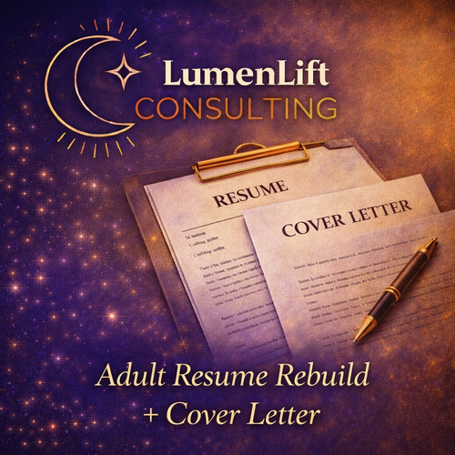 Adult Resume Rebuild + Cover Letter